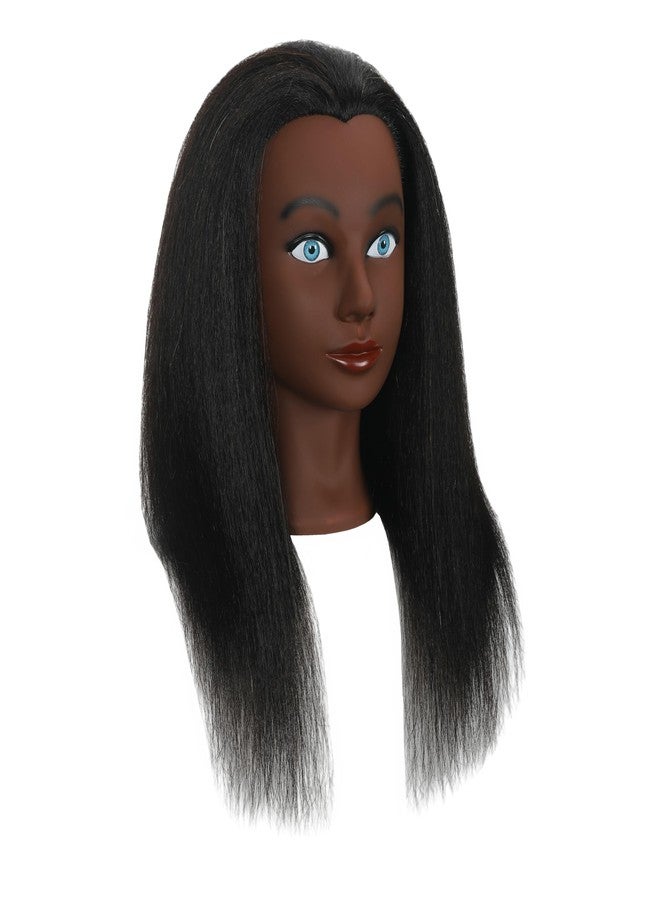 LECIPO 100% Real Human Hair Mannequin Head with Stand Manikin Cosmetology Doll Training Head for Hairdresser Practice Braiding Styling Curling Cutting Display - Image 4